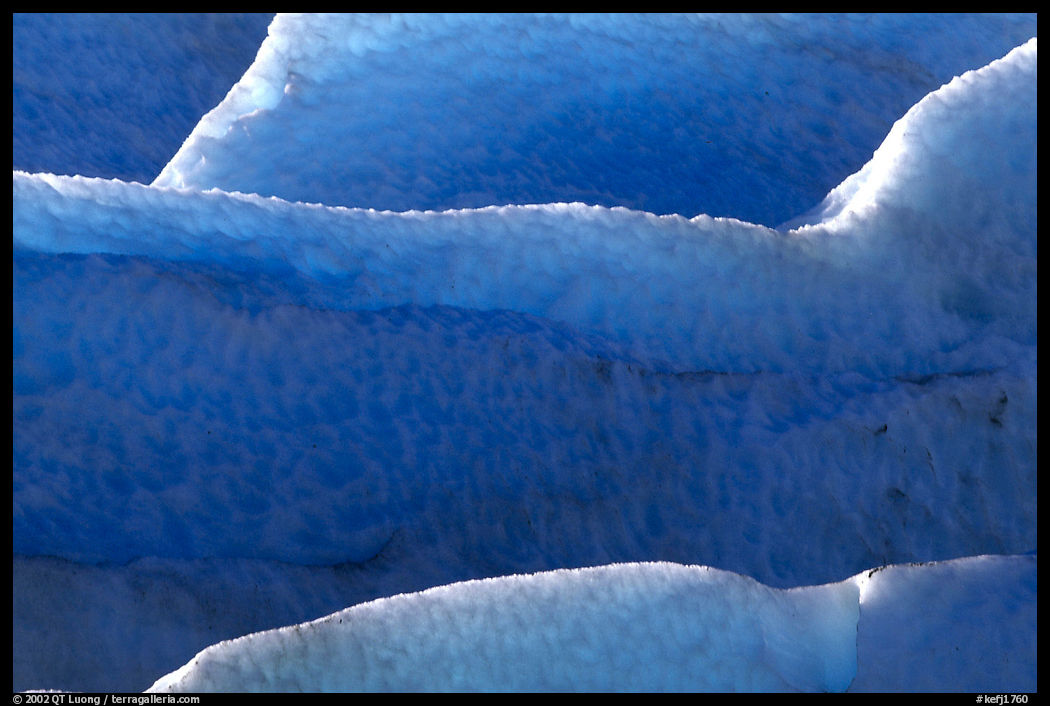 Icy ridges close-up at the terminus of Exit Glacier. Kenai Fjords  National Park