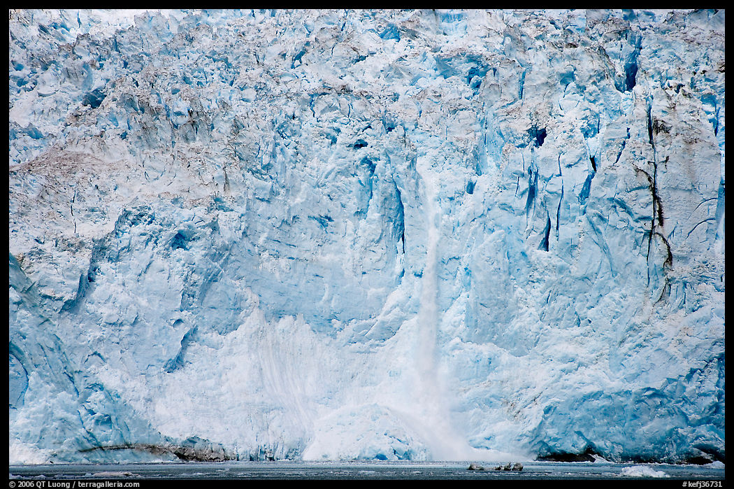 Face of Northwestern Glacier, Northwestern Lagoon. Kenai Fjords  National Park, Alaska, USA.
