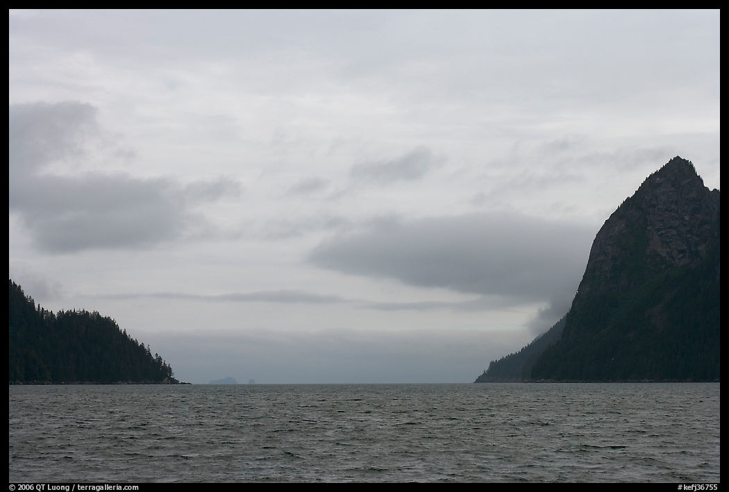 Peaks and fog. Kenai Fjords  National Park, Alaska, USA.