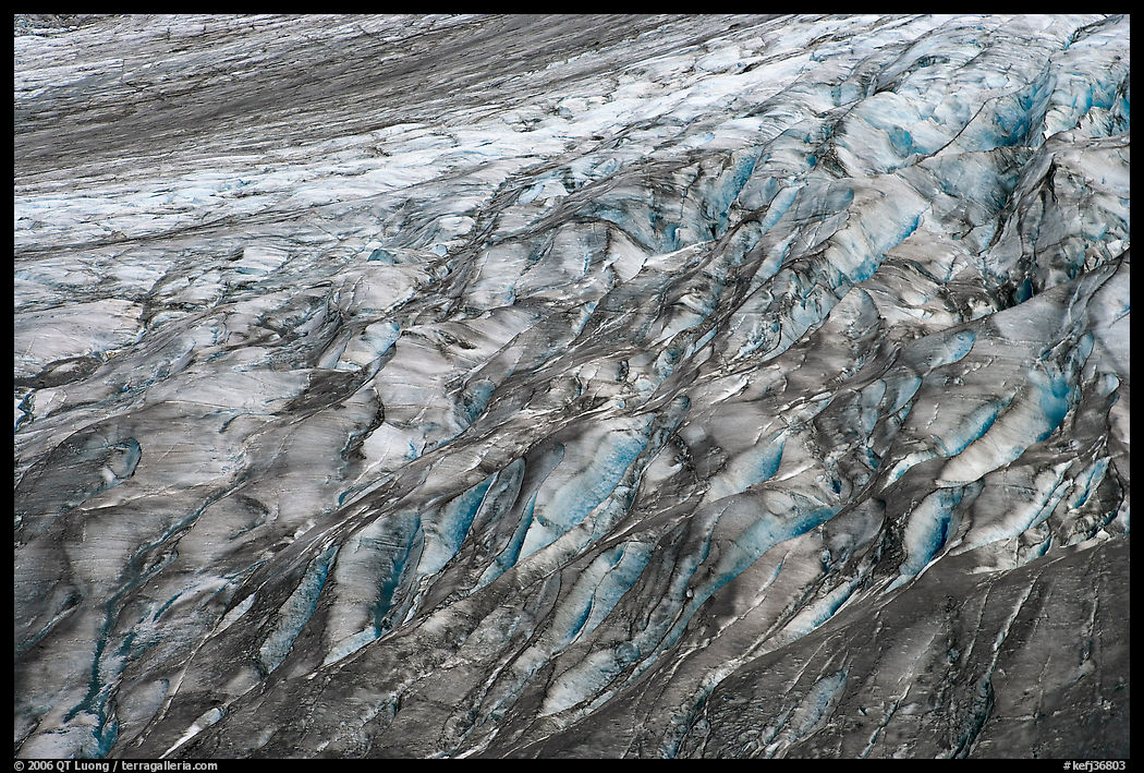 Crevassed Exit glacier section. Kenai Fjords  National Park, Alaska, USA.