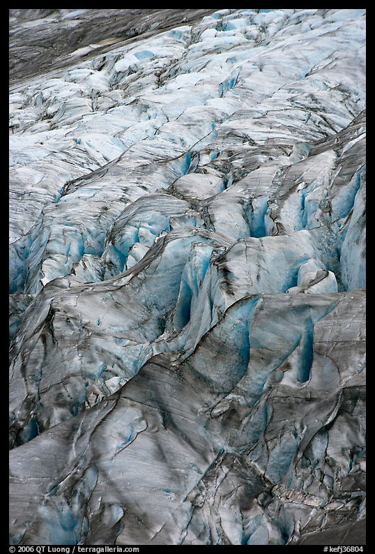 Crevasses on Exit glacier. Kenai Fjords  National Park, Alaska, USA.