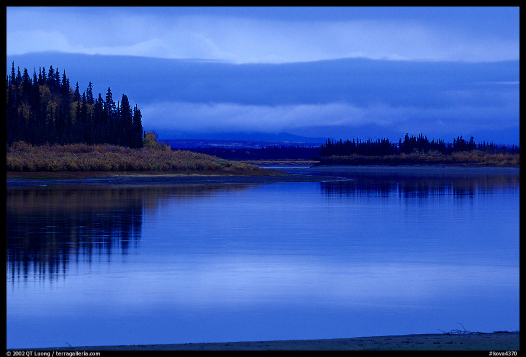 Dusk on the Kobuk River. Kobuk Valley National Park, Alaska, USA.