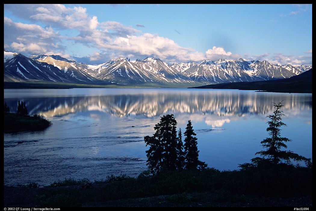 Twin Lakes, evening. Lake Clark National Park, Alaska, USA.