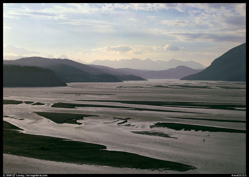 Wide Copper and Chitina rivers. Wrangell-St Elias National Park, Alaska, USA.
