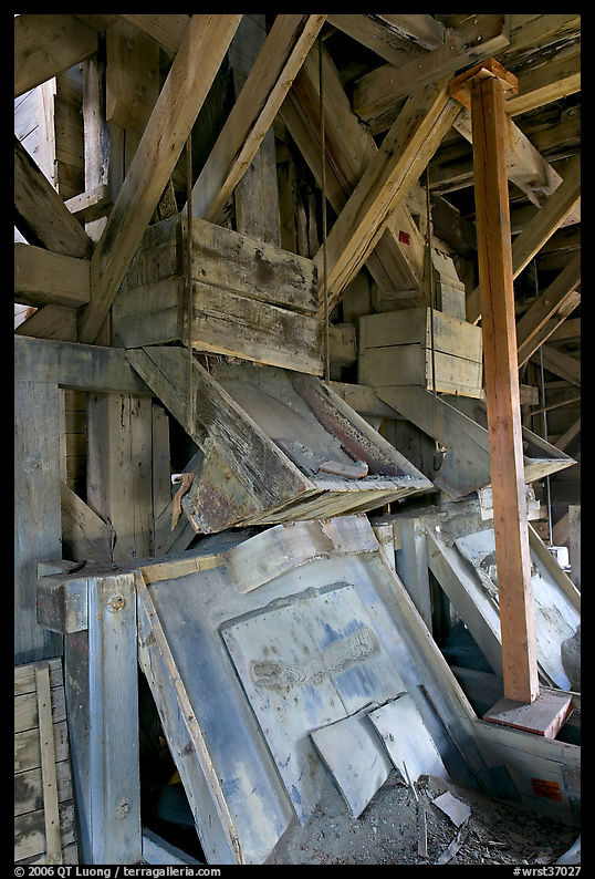 Inside the Kennecott copper concentration plant. Wrangell-St Elias National Park, Alaska, USA.