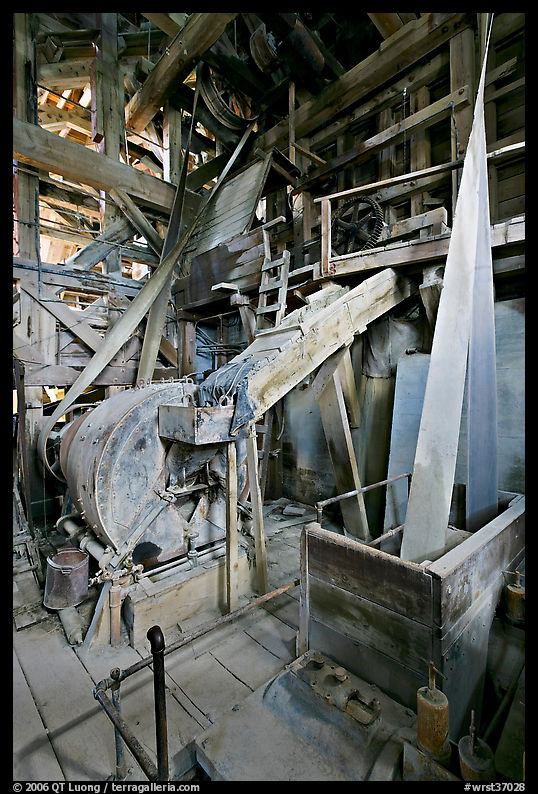 Grinder inside the Kennecott mill plant. Wrangell-St Elias National Park, Alaska, USA.