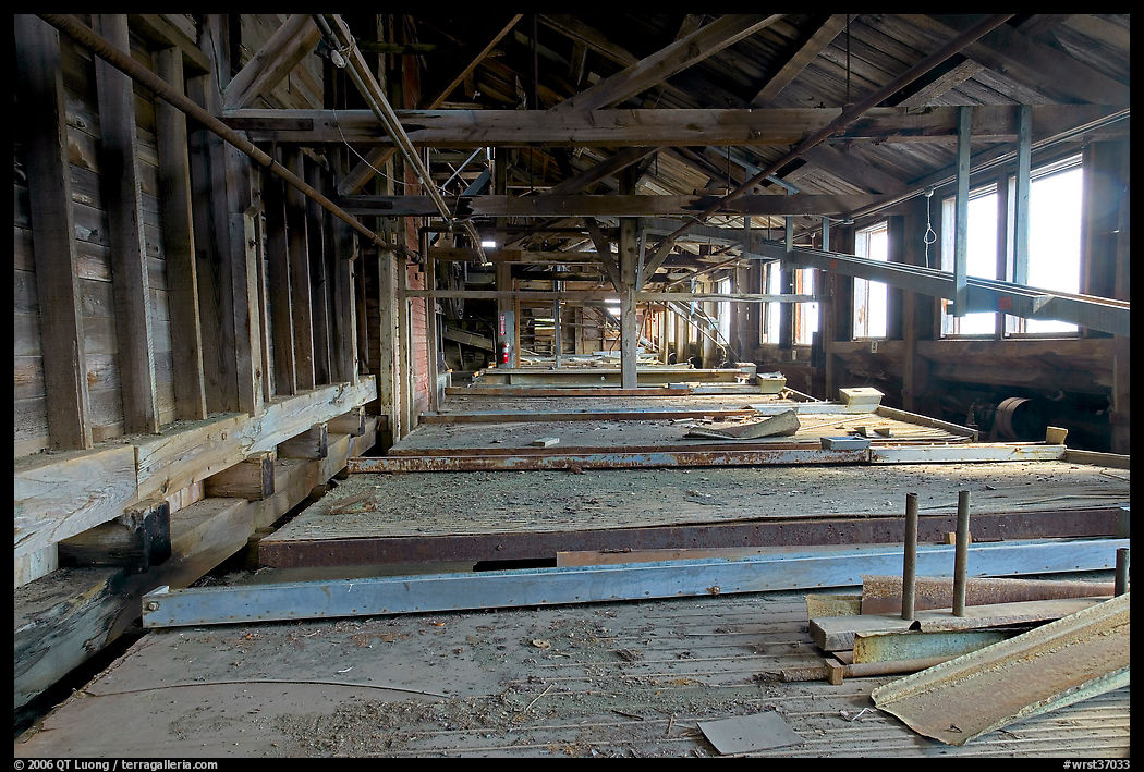 Shaking tables in the Kennecott copper mill. Wrangell-St Elias National Park, Alaska, USA.