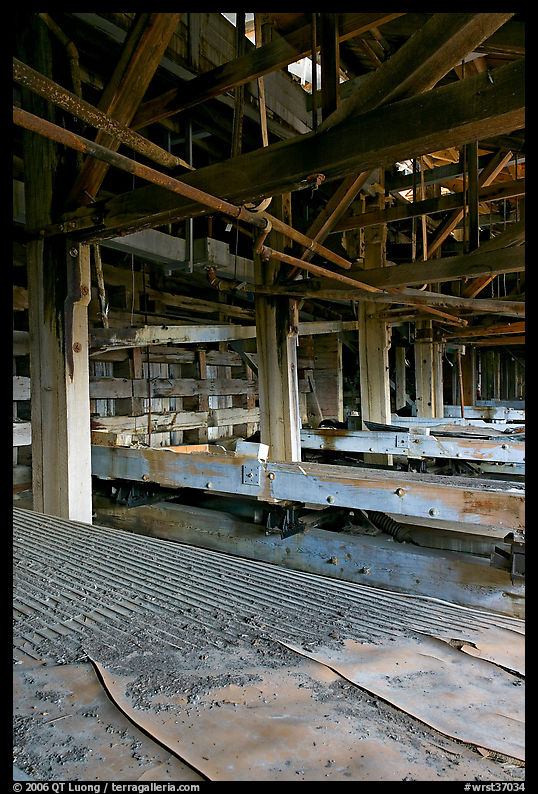 Shaking tables in the Kennecott concentration plant. Wrangell-St Elias National Park, Alaska, USA.