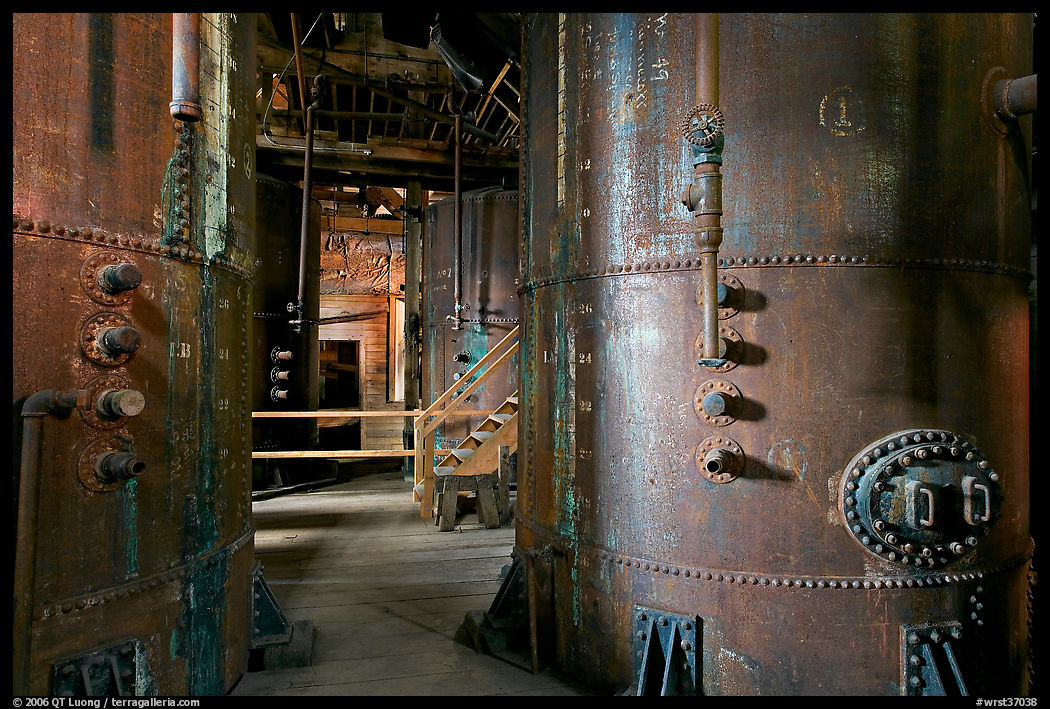 Ammonium leeching facility, Kennecott concentration plant. Wrangell-St Elias National Park, Alaska, USA.