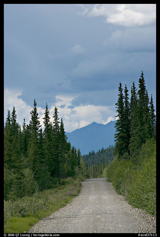 McCarthy road. Wrangell-St Elias National Park, Alaska, USA.