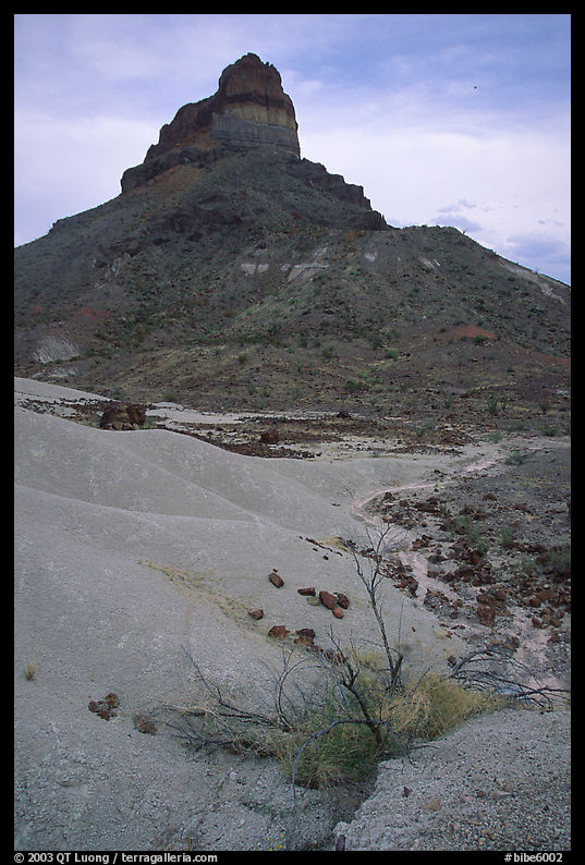 Volcanic tower near Tuff Canyon. Big Bend National Park, Texas, USA.