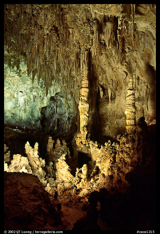 Stalacmites in Big Room. Carlsbad Caverns National Park, New Mexico, USA.