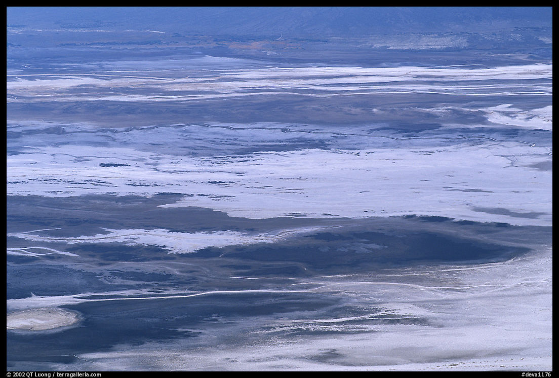 Salt flats seen from Dante's view. Death Valley National Park, California, USA.