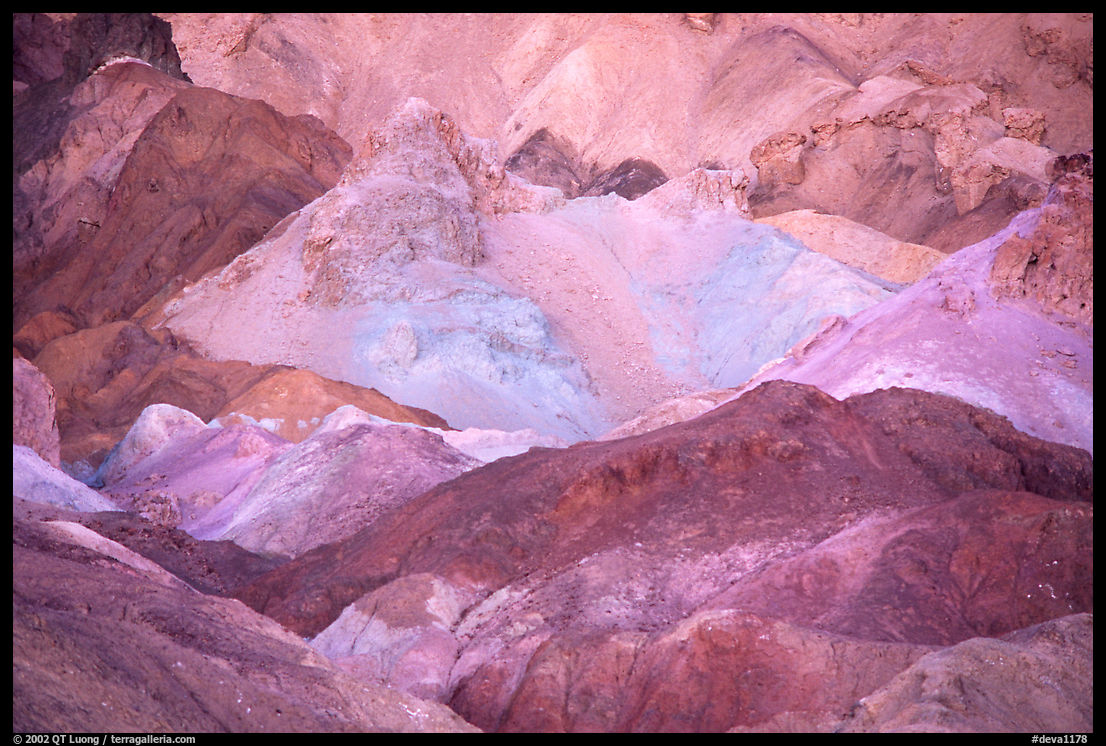 Colorful mineral deposits in Artist's palette. Death Valley National Park, California, USA.