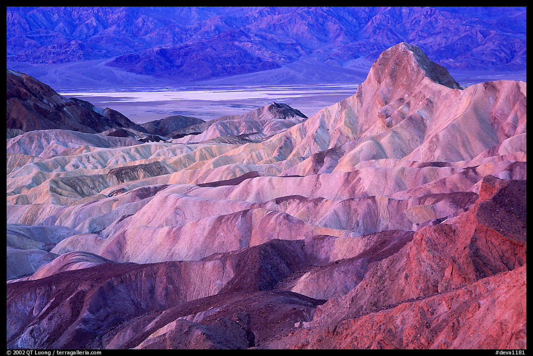 Zabriskie point, dawn. Death Valley National Park, California, USA.