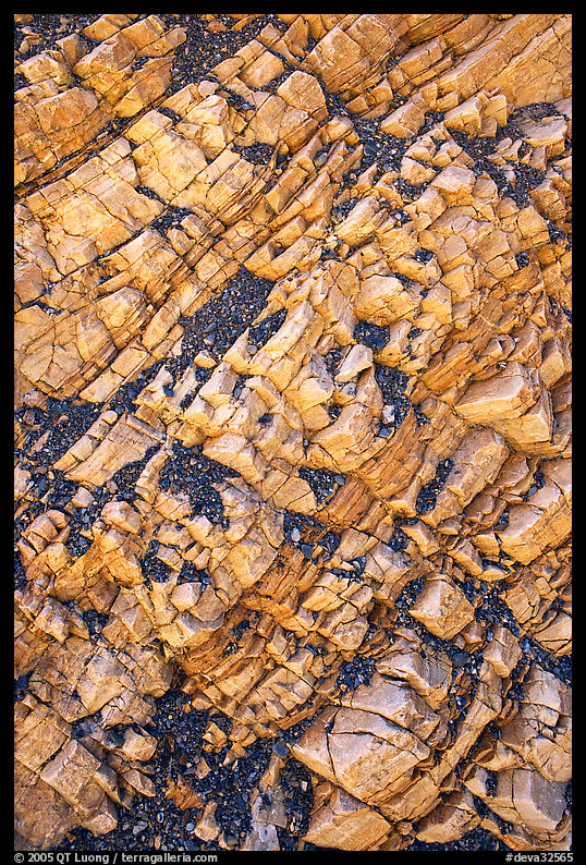 Rock patterns, Mosaic canyon. Death Valley National Park, California, USA.
