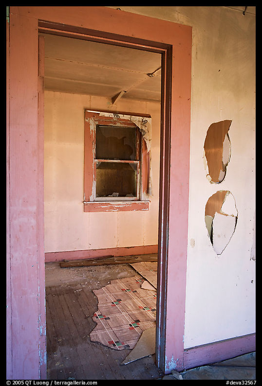 Room inside the cabin of Pete Aguereberry's mining camp. Death Valley National Park