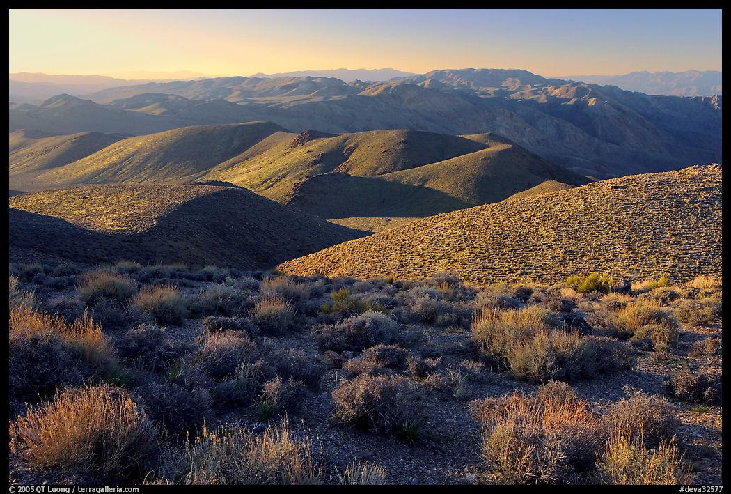 Tucki Mountains from Aguereberry point, late afternoon. Death Valley National Park, California, USA.