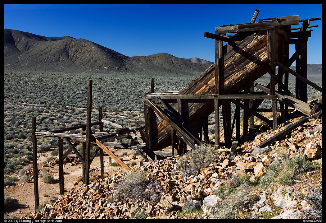 Cashier's mine in the Panamint Mountains, morning. Death Valley National Park