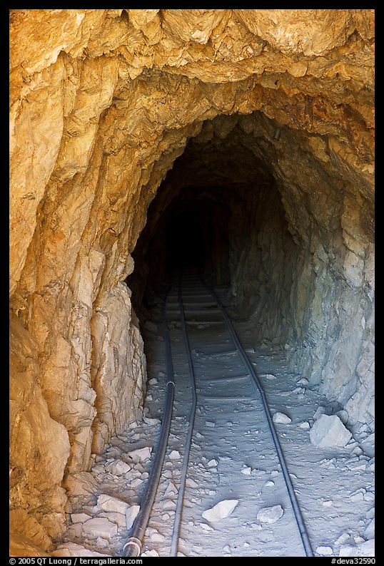 Gallery of Cashier mine, morning. Death Valley National Park, California, USA.