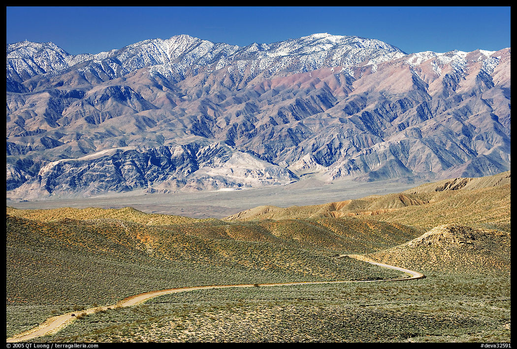 Mountains above Emigrant Pass. Death Valley National Park, California, USA.