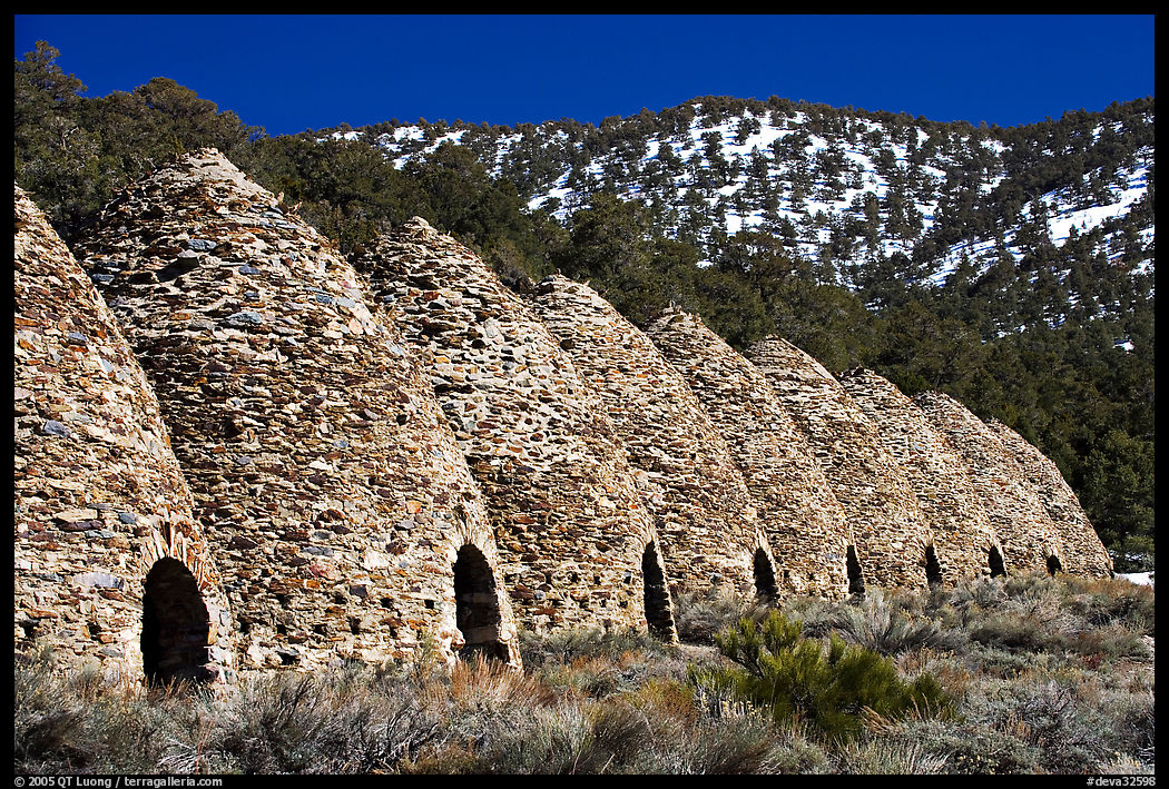 Wildrose charcoal kilns in the Panamint Range. Death Valley National Park, California, USA.