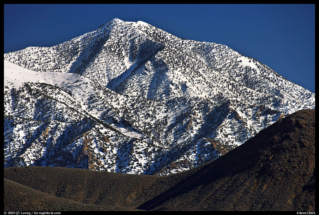 Telescope peak seen from Emigrant Pass. Death Valley National Park, California, USA.