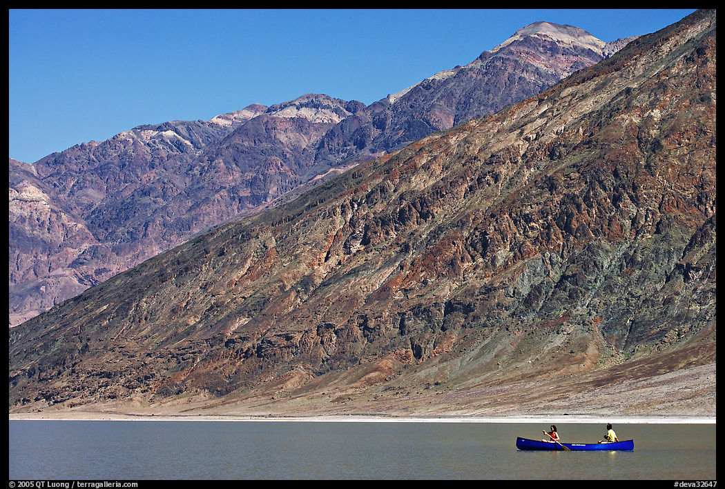 Canoe and Black Mountains. Death Valley National Park, California, USA.