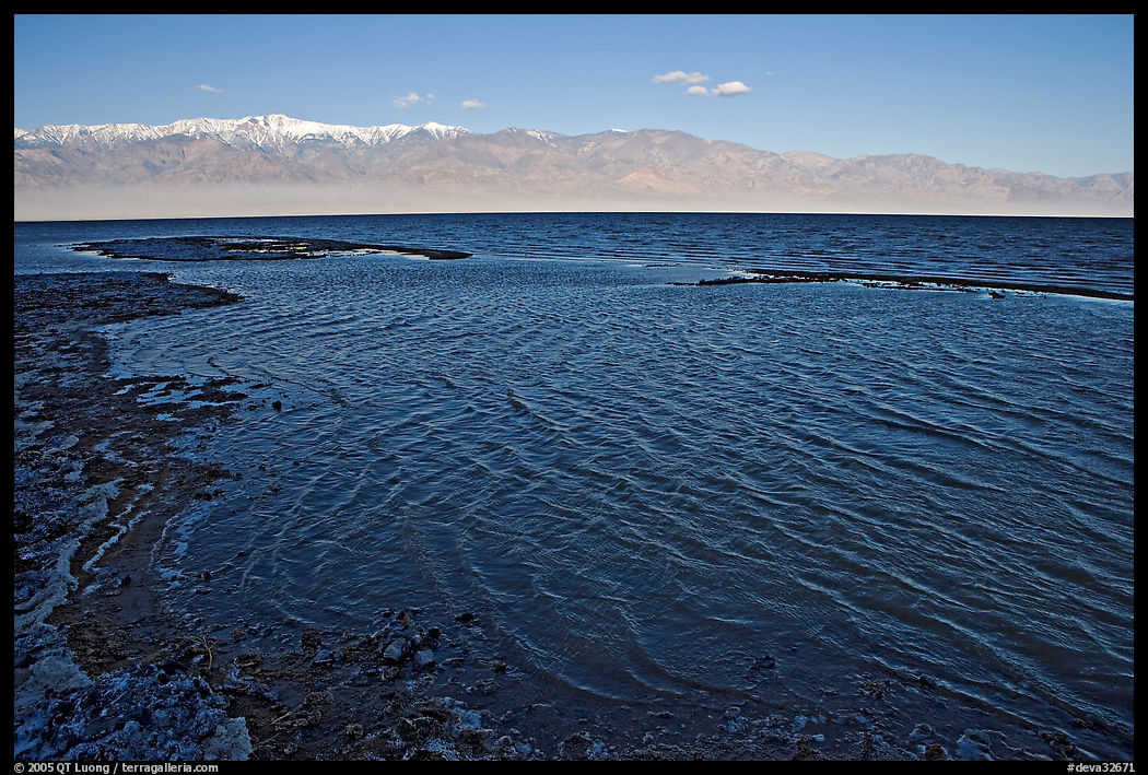 Flooded Badwater basin, early morning. Death Valley National Park, California, USA.