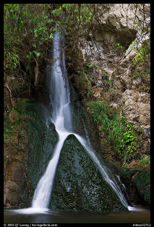 Darwin Falls, a rare desert waterfall. Death Valley National Park, California, USA.