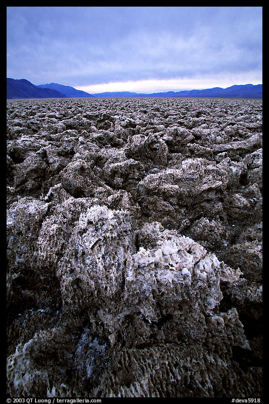 Salt formations at Devil's Golf Course. Death Valley National Park, California, USA.
