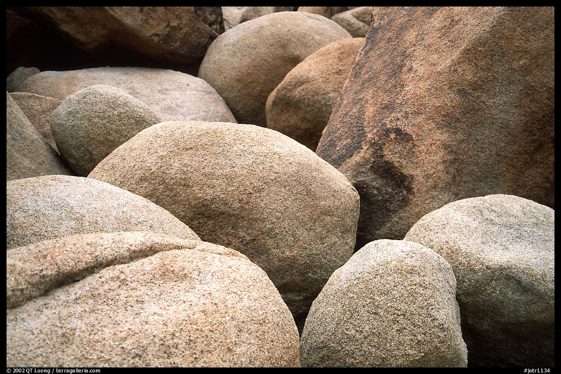 Boulders in Hidden Valley. Joshua Tree  National Park, California, USA.