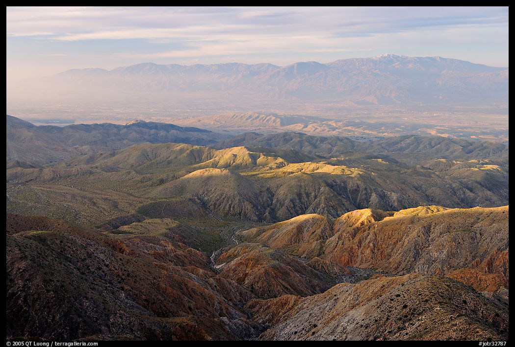 Little Sand Bernardino Mountains from Keys View, early morning. Joshua Tree  National Park