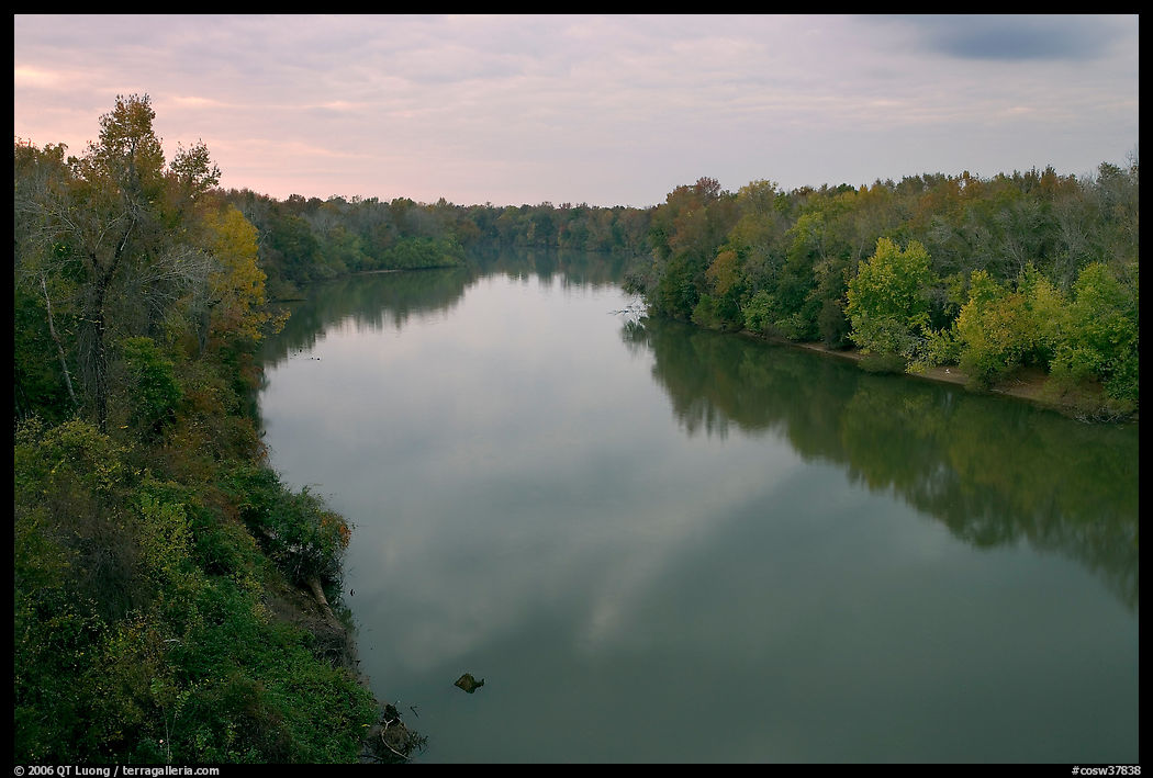Congaree River at sunset. Congaree National Park