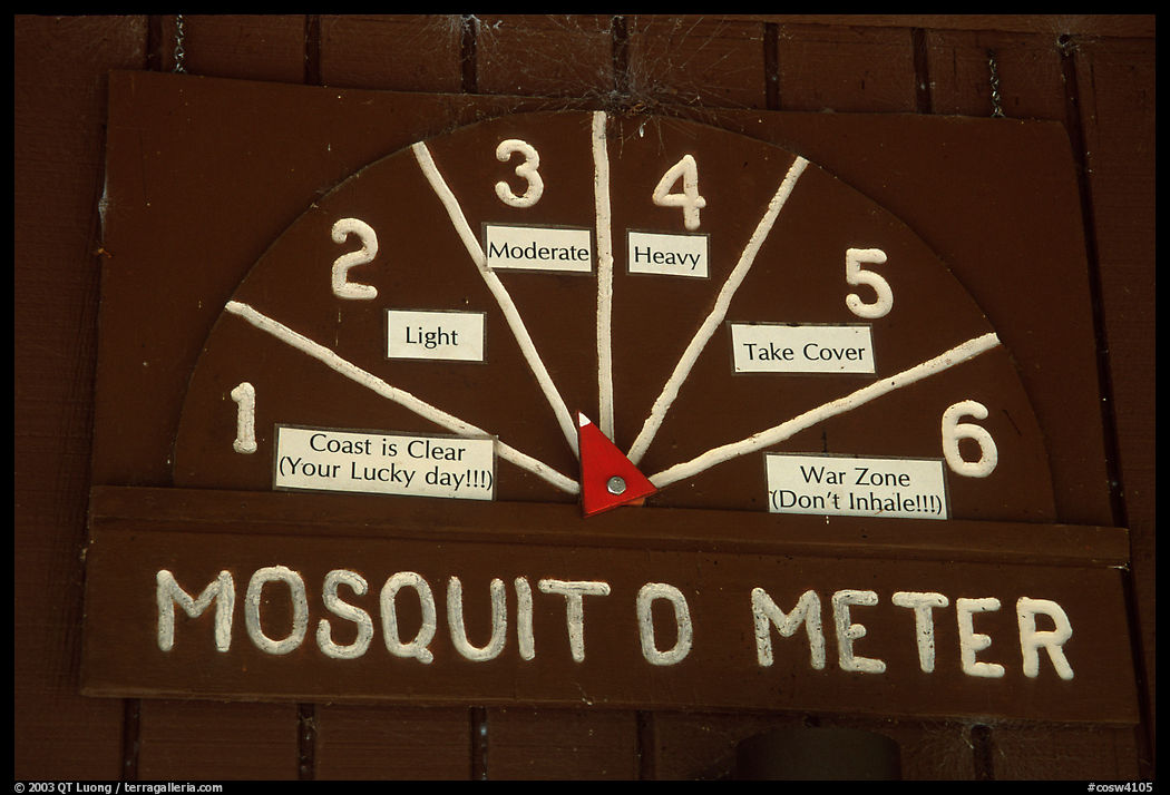 Mosquito Meter in old visitor center. Congaree National Park, South Carolina, USA.