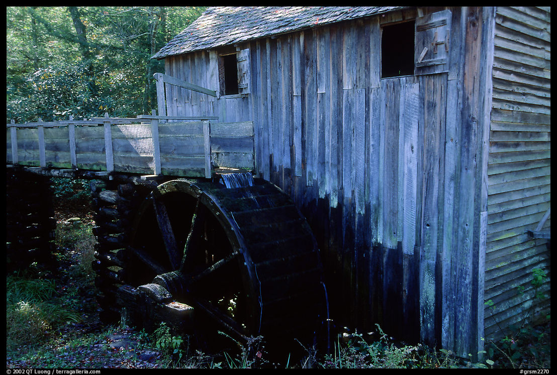 Water-powered gristmill, Cades Cove, Tennessee. Great Smoky Mountains National Park