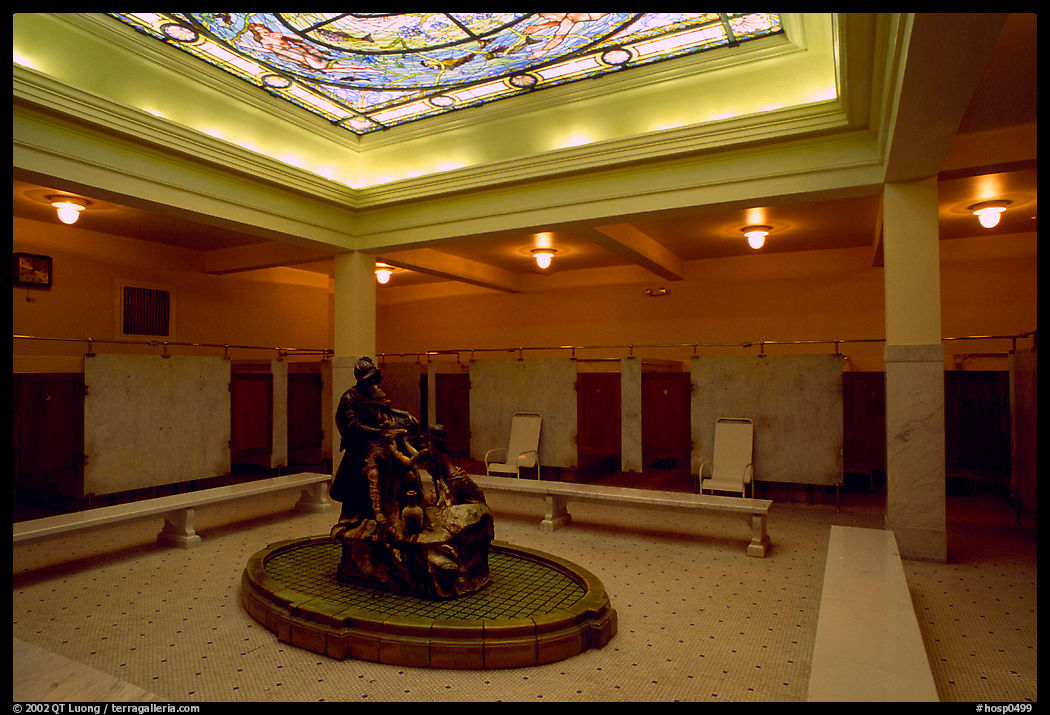Mens bath hall, Fordyce bathhouse. Hot Springs  National Park, Arkansas, USA.