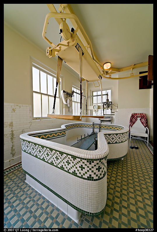 Hubbard Tub room. Hot Springs  National Park, Arkansas, USA.