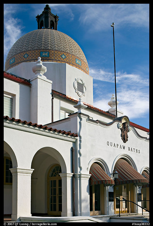 Quapaw Bathhouse. Hot Springs  National Park, Arkansas, USA.