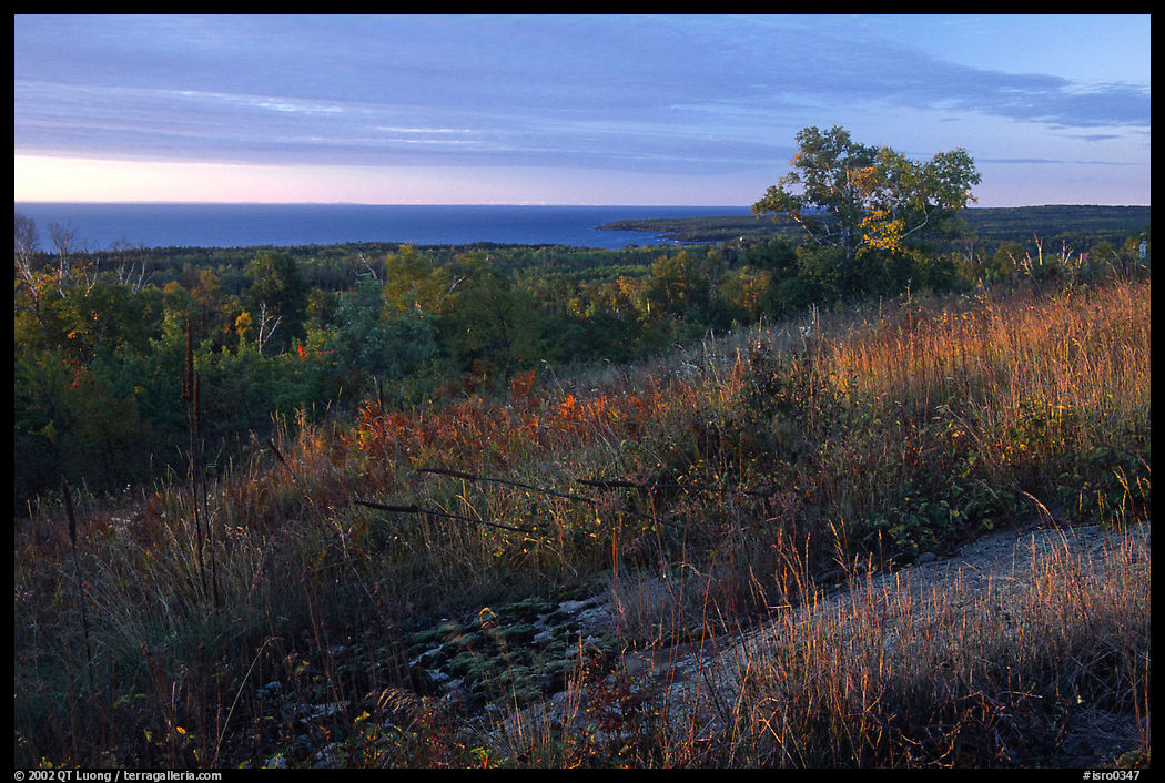 View from the Greenstone ridge. Isle Royale National Park, Michigan, USA.