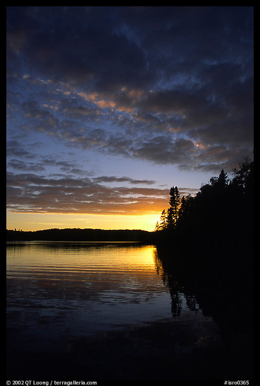 Lake Chippewa at sunset. Isle Royale National Park