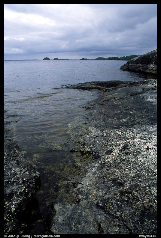 Coastline, Rainy lake. Voyageurs National Park, Minnesota, USA.