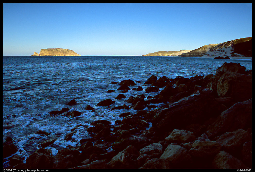 Prince Island and Cuyler Harbor, sunset, San Miguel Island. Channel Islands National Park, California, USA.
