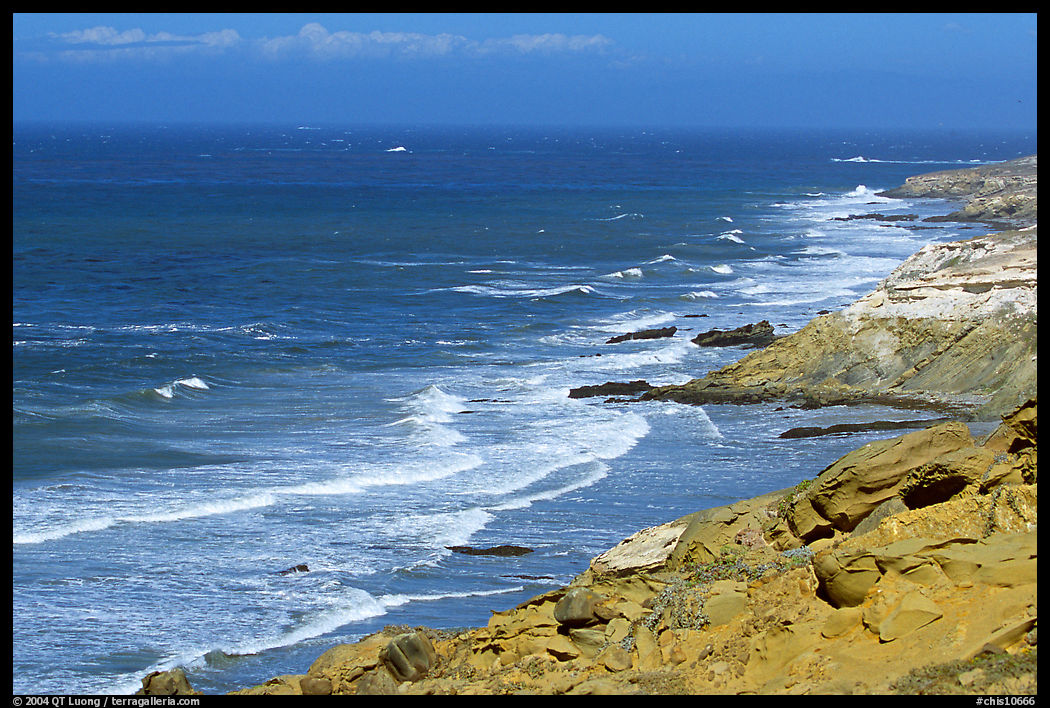 Coastline near Point Bennett , San Miguel Island. Channel Islands National Park, California, USA.