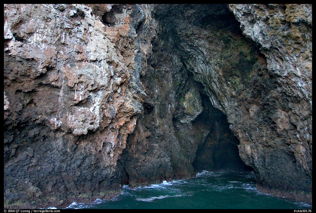 Entrance of Painted Cave, Santa Cruz Island. Channel Islands National Park, California, USA.