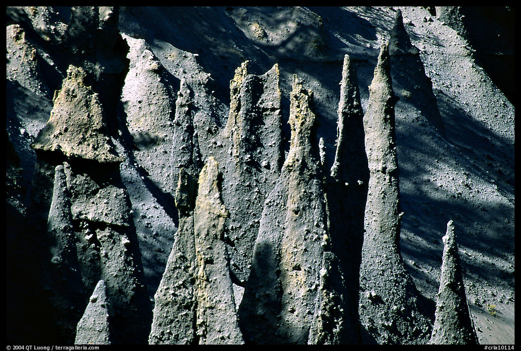 Eroded pinnacles. Crater Lake National Park, Oregon, USA.