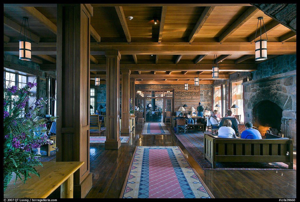 Inside Crater Lake Lodge. Crater Lake National Park, Oregon, USA.