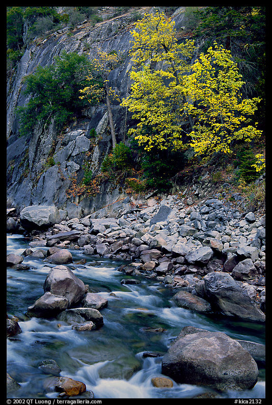 South Fork of  Kings River in autumn. Kings Canyon  National Park, California, USA.