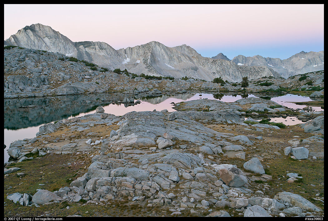 Dusy Basin at dawn. Kings Canyon  National Park