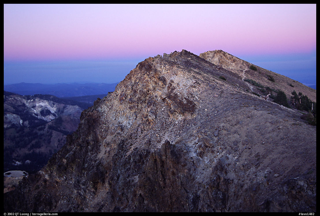 Brokeoff Mountain, dusk. Lassen Volcanic National Park, California, USA.